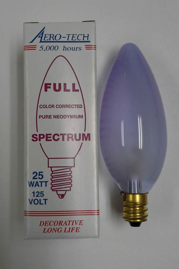 25w Full Spectrum Chandelier Light Bulb, Chandelier Light Bulbs With Candelabra Base