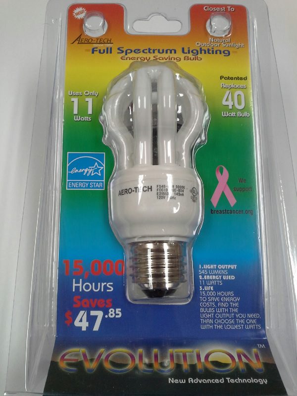 11w Full Spectrum Light Bulb Aero, Full Spectrum Lamp